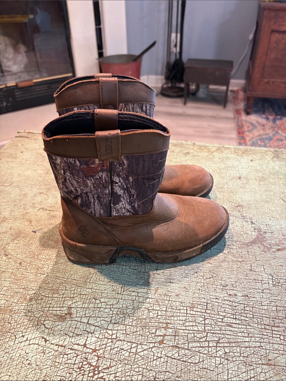 Rocky Outdoor Sport MudSlinger Camo Waterproof Pull On Boots Youth 2M - Picture 2 of 6